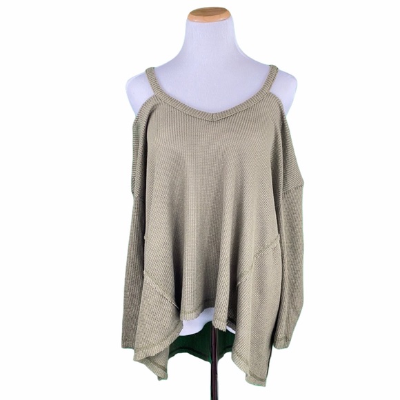 Anthro Deletta Millipa Cold Shoulder Knit Sweater